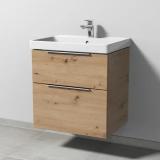 Sanipa 3way Waschtischunterbau zu Villeroy & Boch Avento Waschtisch mit 2 Auszügen, Eiche Natural-To UM62185