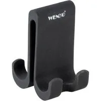 WENKO Duschabzieher Handtuchhaken für Duschkabine VERNA DUO, Silikon, doppelt, WENKO, (Wasserabzieher + Halter)