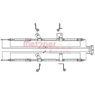 Metzger Handbremsseil hinten Opel Adam M13