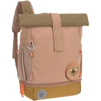 LÄSSIG Kinderrucksack Nature, Mini Rolltop Backpack, Hazelnut, aus recycelten PET-Flaschen