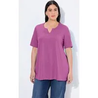 Ulla Popken T-Shirt T-Shirt A-Linie Tunika-Ausschnitt Halbarm
