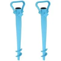 HAC24 Schirmhalter Universal Sonnenschirmhalter Strand Schirmhalter Sonnenschirm Halter, für Stöcke bis Ø 55 mm, 2 tlg.