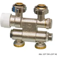 Oventrop Heizkörper Oventrop Anschlussarmatur Multiblock TF, Ein-/Zweirohr, 1/2"AG x 3/4"A