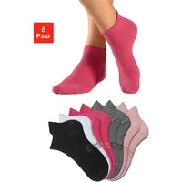 H.I.S Sneakersocken Damen Herren kurze Sportsocken Laufsocken Atmungsaktive Baumwolle (Packung, 8-Paar, Gr. 35-38 bis 43-46) Knöchelsocken mit verlängertem Bündchen hinten