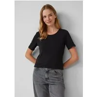 s.Oliver Kurzarmshirt T-Shirt T-Shirt aus Interlockjersey im Slim Fit