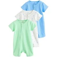 Next Schlafanzug 3er-Pack Baby-Strampler mit Zwei-Wege-RV (3 tlg)