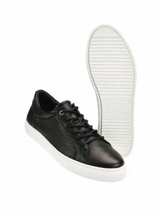 Mey & Edlich Herren Kontrastsneaker Schwarz Obermaterial, Futter und Decksohle: Rindleder