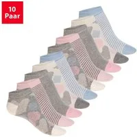 celodoro Sneakersocken Eco Sneaker Socken Damen (10 Paar) aus regenerativer Baumwolle (10-Paar)