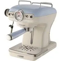 Amerikanische Vintage , Espressomaschine beige/hellblau
