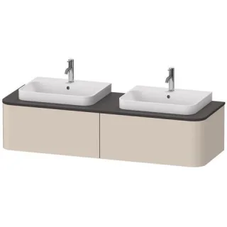 Duravit Happy D.2 Plus Konsolenwaschtischunterbau wandhängend Taupe Supermatt 1600x550x354 mm - HP49 HP4946B83830010