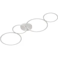TRIO Leuchten LED Deckenleuchte Rondo, Dimmfunktion, LED fest integriert, Warmweiß, Deckenlampe LED warmweiß 3000K dimmbar per Wandschalter 4800 Lumen