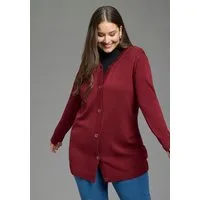 Laura Scott CURVE Kapuzenstrickjacke Große Größen mit langem Schnitt, figurumspielende Passform, Langarm