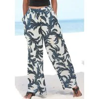 s.Oliver Palazzohose aus leichter Webware Viskose-Crepe mit Allover-Druck mit Taschen, luftige Sommerhose