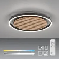 OTTO home Deckenleuchte Brockett - Akustikpaneele, Abschaltautomatik, CCT - über Fernbedienung, Dimmer, Dimmfunktion, Ein-/Ausschalter, Farbsteuerung, Fernbedienung, Infrarot inkl., Leuchtdauer einstellbar, Memory, nach Trennung vom Netz, Memoryfunkt