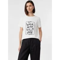 comma Kurzarmshirt T-Shirt T-Shirt aus Baumwollmix mit Frontprint