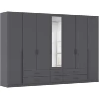 rauch Kleiderschrank Schrank Garderobe Ankleide GAMMA Breiten 91/136/181/226/271/315/360 cm (in 3 Ausstattungen BASIC/CLASSIC/PREMIUM (inkl. SOFT-CLOSE-Funktion) verschiedene Griff-Varianten, mit Spiegel TOPSELLER MADE IN GERMANY
