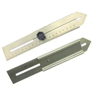 Stainless Steel Arrowhead Woodworking Marking Ruler Accurate Measurement Tool Engraved Scale Wear-Resistant Perfect for