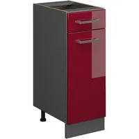 Vicco Unterschrank R-Line, Rot Hochglanz/Anthrazit, 30 cm ohne Arbeitsplatte (1-St)