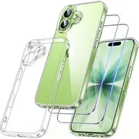 SmartUP Handyhülle + 2X Schutzglas für iPhone 17 Display Panzerglas Panzerfolie Case 9H 6,3 Zoll, kompletter Rundumschutz, MagSafe-Technologie