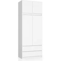Raumhirsch Furniture Kleiderschrank - Mehr Stauraum für Ihr Schlafzimmer - Modern Robuster Schlafzimmerschrank mit cleverer Aufteilung