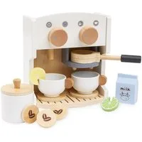 Mamabrum Kinder-Küchenset Kaffee- und Teekocher aus Holz mit Zubehör - Spielset für Kinder