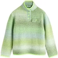 Next Strickpullover Bouclé-Pullover mit Stehkragen und Tasche (1-tlg)