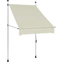 furnicato Markise Einziehbare Handbetrieben 100 cm Creme (1-St)