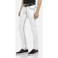 Cipo & Baxx Regular-fit-Jeans DENIM bequeme Jeans mit auffälligen Kontrastnähten, CD601