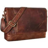 STILORD Schultertasche "Davis" Messenger Bag Leder 13 Zoll Umhängetasche Echtleder