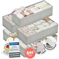 Blumtal Faltbox Kompatibel HEMNES, MALM, PAX Organizer Ordnungssystem Kleiderschrank (5 St), Faltboxen für BHs, T-Shirts - Boxen für Schrank