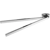 CORNAT Handtuchhalter doppelt, 420 mm, eckig, Edelstahl, verchromt, zwei schwenkbare Arme