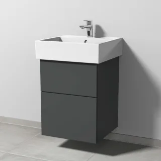 Sanipa 3way Waschtischunterbau zu Duravit Vero Air Waschtisch mit 2 Auszügen, Anthrazit-Matt SM43122