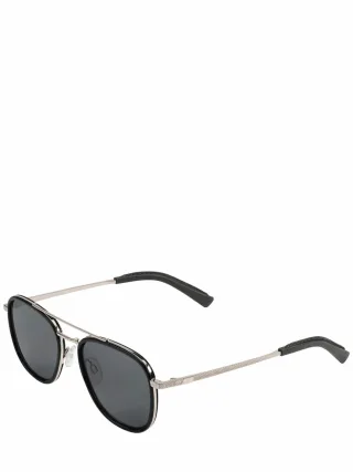 Mey & Edlich Herren Flieger-Sonnenbrille Schwarz Metallrahmen, kratzfestes Glas