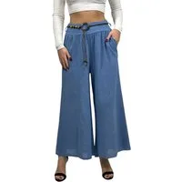 Mississhop Stoffhose Culotte Hose Damen Baumwollhose 100 % Baumwolle Hose Sommerhose M.375