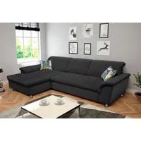 DOMO collection Ecksofa FRANZI 278x170x81 cm, Steppung im Sitzbereich, L-Form, wahlweise mit Bettfunktion, Bettkasten und Kopfteilverstellung
