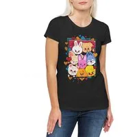 Urban Backwoods Print-Shirt Cute Korean Kids Damen T-Shirt Music Kpop K-Pop 4th Generation Stray (1-tlg) Boy Group Idol Band