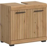 welltime Waschbeckenunterschrank SIENA, Breite 60cm, mit 2 Türen oder 2 Schubkästen, MDF-Front (1-St., TOPSELLER!, mit Siphonausschnitt 10x25 cm) in verschiedenen Farben erhältlich, Badmöbel, Badschrank, Kommode, Bad