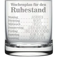 Lasernauten Whiskyglas Glas mit Gravur zur Rente Ruhestand Whiskyglas Geschenk Pensionierung, mit Gravur