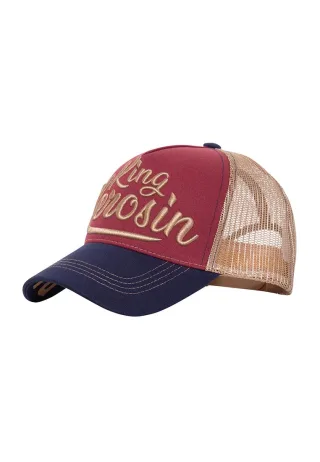 King Kerosin Herren KING KEROSIN Trucker Cap mit Stickerei und Print auf der Schirmunterseite King Kerosin