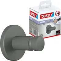 tesa Klebehaken MOON Handtuchhaken, Badezimmer, (Packung, MOON Grey), grau - 3,7 cm : 3,7 cm : 3,6 cm