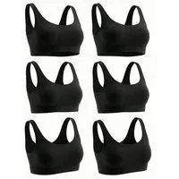 Pompadour Bustier Basic (SPARPACK, 6-tlg., 6er-Pack) ohne Bügel, mit leichter Unterstützung für jeden Tag im 6er Pack