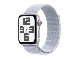Apple Watch SE (2022) (GPS + Cellular) 44mm silber mit Sport Loop Blaue Wolke | mxgr3qf/a |
