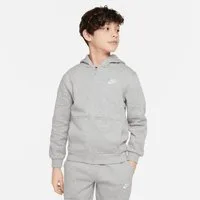 Nike Sportswear Kapuzensweatjacke K NSW CLUB FLC HD FZ LS LBR mit Kapuze, aus Baumwollmischung, Langarm, normale Länge