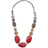 COLLEZIONE ALESSANDRO Lange Kette Leona, aus flachen Holzperlen