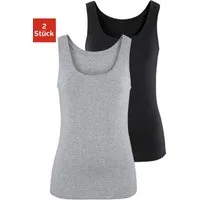 Vivance Tanktop aus luftiger Baumwoll-Qualität (2er-Pack) sommerliche Tops