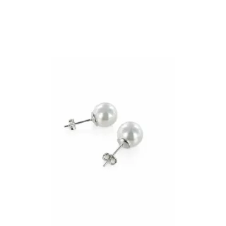 Damen Ohrringe Sterling Silber 925 Natürliche Perle 9mm BIPE062