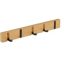 relaxdays Wandgarderobe Garderobenleiste mit klappbaren Haken, 5 Haken