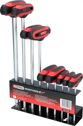 KS Tools T-Griff-Torx-Winkelstiftschlüssel-Satz, 9-tlg - 158.8160
