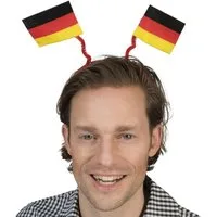 Funny Fashion Kostüm Deutschland Fan Artikel 'Haarreif mit Fahnen'