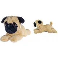L und B Plüsch Kuscheltier Hund Mops ca. 23 cm, klassisch weichen Plüsch Welpe